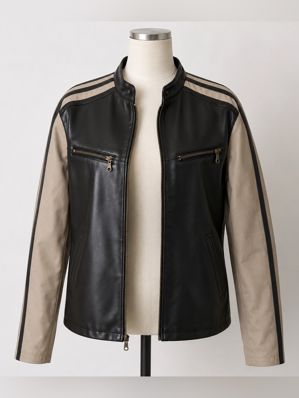 NWOT  Machine Type Field Apparel Faux Leather Coat